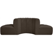 Bowery Hill Contemporary Brown Boucle Fabric Modular Sectional