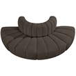 Bowery Hill Contemporary Brown Boucle Fabric Modular Sectional