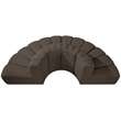 Bowery Hill Contemporary Brown Boucle Fabric Modular Sectional
