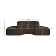 Bowery Hill Contemporary Brown Boucle Fabric Modular Sectional