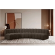 Bowery Hill Contemporary Brown Boucle Fabric Modular Sectional