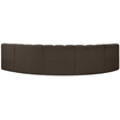 Bowery Hill Contemporary Brown Boucle Fabric Modular Sectional