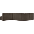Bowery Hill Contemporary Brown Boucle Fabric Modular Sectional