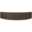 Bowery Hill Contemporary Brown Boucle Fabric Modular Sectional
