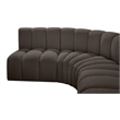 Bowery Hill Contemporary Brown Boucle Fabric Modular Sectional