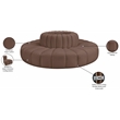 Bowery Hill Contemporary Brown Vegan Leather Modular Sectional