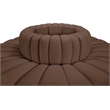 Bowery Hill Contemporary Brown Vegan Leather Modular Sectional