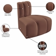 Bowery Hill Contemporary Cognac Vegan Leather Reverse Corner
