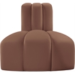 Bowery Hill Contemporary Cognac Vegan Leather Reverse Corner