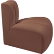 Bowery Hill Contemporary Cognac Vegan Leather Reverse Corner