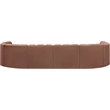 Bowery Hill Contemporary Cognac Vegan Leather Modular Sectional