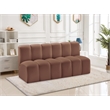 Bowery Hill Contemporary Cognac Vegan Leather Modular Sectional
