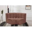 Bowery Hill Contemporary Cognac Vegan Leather Modular Sectional
