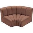 Bowery Hill Contemporary Cognac Vegan Leather Modular Sectional