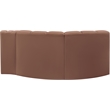 Bowery Hill Contemporary Cognac Vegan Leather Modular Sectional