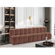Bowery Hill Contemporary Cognac Vegan Leather Modular Sectional