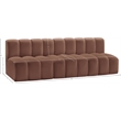 Bowery Hill Contemporary Cognac Vegan Leather Modular Sectional