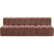 Bowery Hill Contemporary Cognac Vegan Leather Modular Sectional