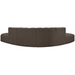 Bowery Hill Contemporary Brown Boucle Fabric Modular Sectional