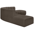Bowery Hill Contemporary Brown Boucle Fabric Modular Sectional