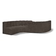 Bowery Hill Contemporary Brown Boucle Fabric Modular Sectional
