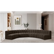 Bowery Hill Contemporary Brown Boucle Fabric Modular Sectional