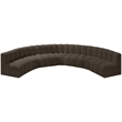 Bowery Hill Contemporary Brown Boucle Fabric Modular Sectional