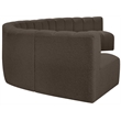 Bowery Hill Contemporary Brown Boucle Fabric Modular Sectional