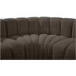 Bowery Hill Contemporary Brown Boucle Fabric Modular Sectional