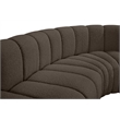Bowery Hill Contemporary Brown Boucle Fabric Modular Sectional