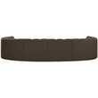 Bowery Hill Contemporary Brown Boucle Fabric Modular Sectional