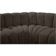 Bowery Hill Contemporary Brown Boucle Fabric Modular Sectional