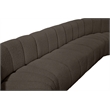 Bowery Hill Contemporary Brown Boucle Fabric Modular Sectional