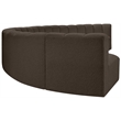 Bowery Hill Contemporary Brown Boucle Fabric Modular Sectional