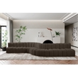 Bowery Hill Contemporary Brown Boucle Fabric Modular Sectional
