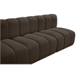 Bowery Hill Contemporary Brown Boucle Fabric Modular Sectional
