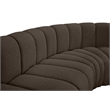 Bowery Hill Contemporary Brown Boucle Fabric Modular Sectional