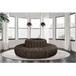 Bowery Hill Contemporary Brown Boucle Fabric Modular Sectional