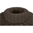 Bowery Hill Contemporary Brown Boucle Fabric Modular Sectional