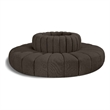 Bowery Hill Contemporary Brown Boucle Fabric Modular Sectional