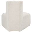 Bowery Hill Contemporary Rich Cream Boucle Fabric Reverse Corner