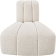 Bowery Hill Contemporary Rich Cream Boucle Fabric Reverse Corner