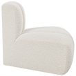 Bowery Hill Contemporary Rich Cream Boucle Fabric Reverse Corner