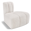 Bowery Hill Contemporary Rich Cream Boucle Fabric Reverse Corner