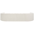 Bowery Hill Contemporary Cream Boucle Fabric Modular Sectional