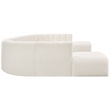 Bowery Hill Contemporary Cream Boucle Fabric Modular Sectional