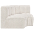 Bowery Hill Contemporary Cream Boucle Fabric Modular Sectional
