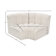 Bowery Hill Contemporary Cream Boucle Fabric Modular Sectional