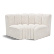 Bowery Hill Contemporary Cream Boucle Fabric Modular Sectional