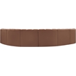 Bowery Hill Contemporary Cognac Vegan Leather Modular Sectional